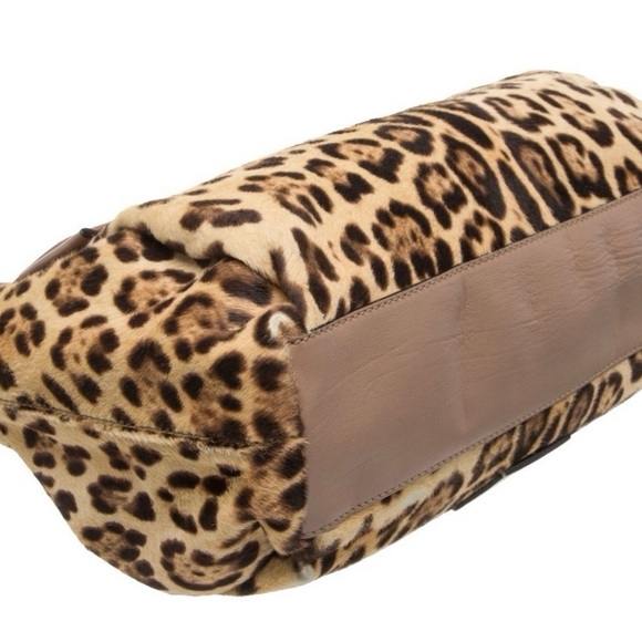 Valentino Garavani Aphrodite Ponyhair Leopard Print Bow Satchel (Retail $2,795) - Picture 5 of 6